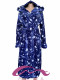 Жіночий махровий халат з капюшоном Зоряне небо