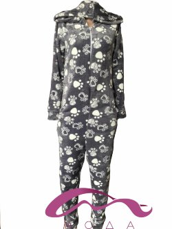 Женская махровая пижама Кигуруми Лапки 